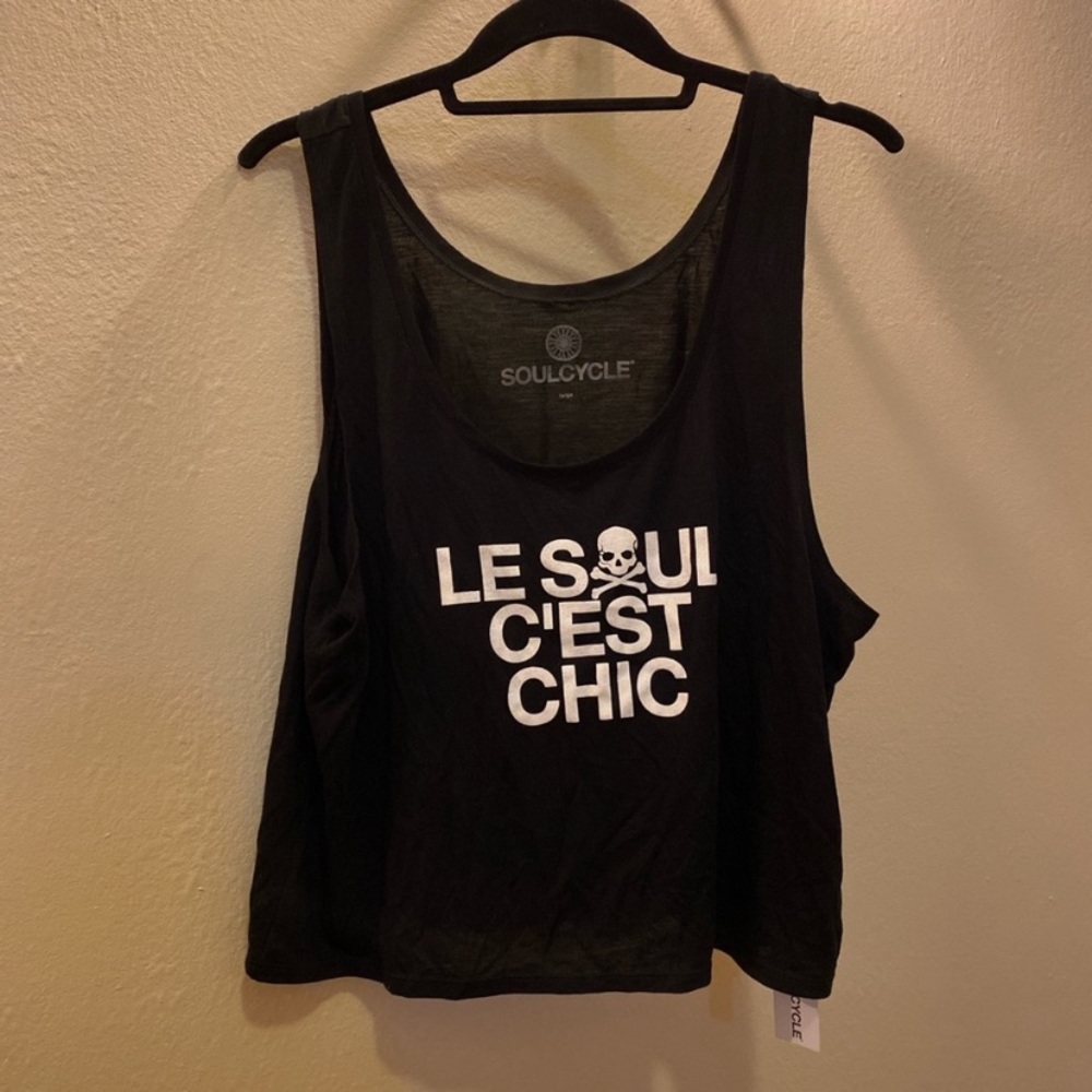 Sz L SoulCycle crop-top NWT